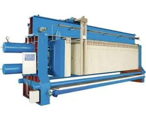 Automatic Overhead Filter Press dengan konstruksi overhead beam