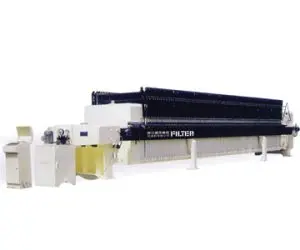 Automatic Tilting Filter Press dengan rangka miring