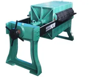 Jack Manual Plate & Frame Filter Press dengan jack manual